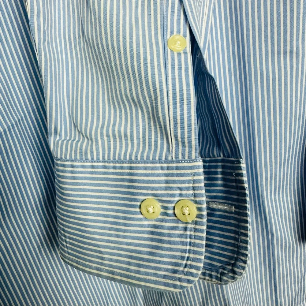 Polo Ralph Lauren Light Blue Striped Long Sleeve Button Down Dress Shirt